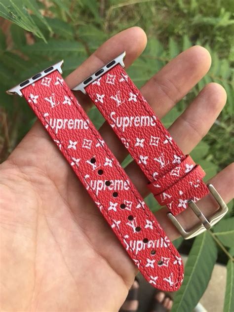 lv supreme apple watch band